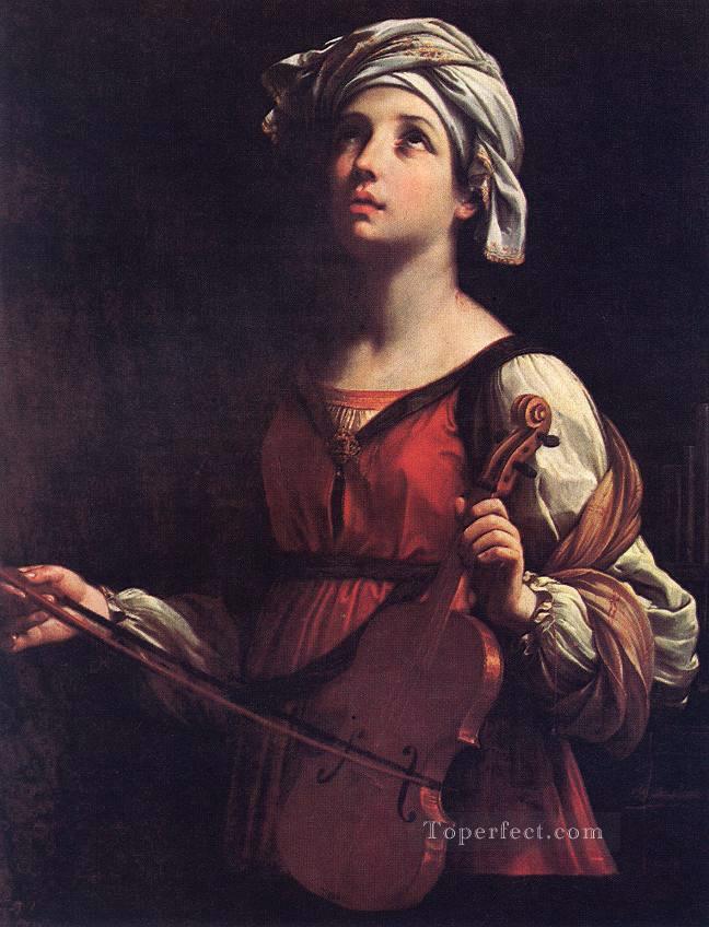 Santa Cecilia Barroca Guido Reni Pintura al óleo